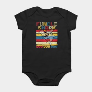 'Retro Vintage Uncle Shark' Hilarous Uncle Gift Baby Bodysuit